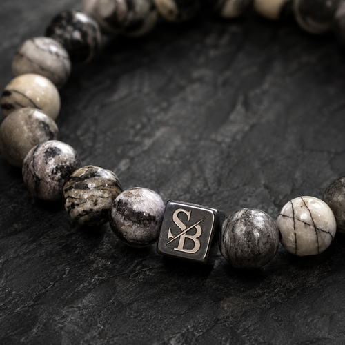Black Silk Stones (8mm)