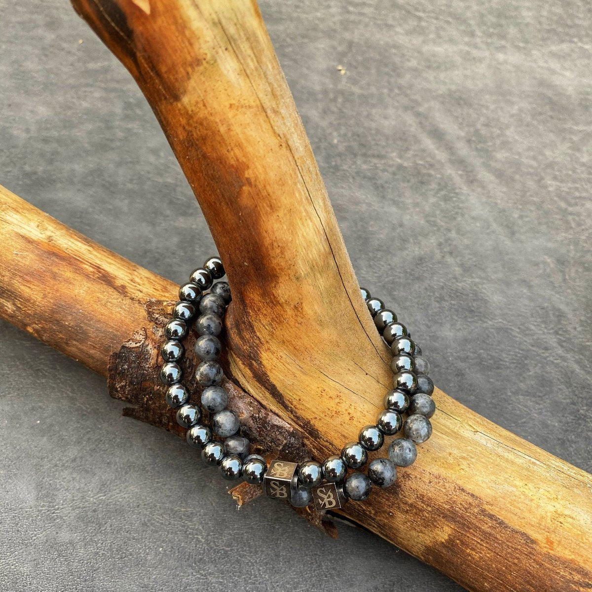 Grijze maansteen armband 6 mm