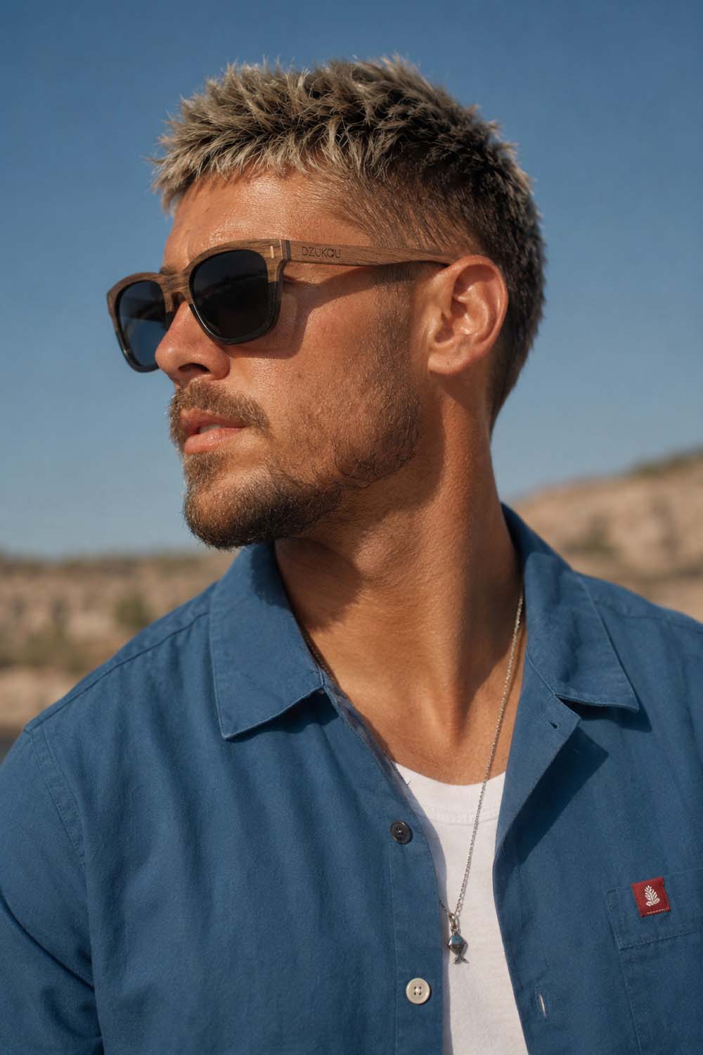 Tokyo Slate - Wooden Sunglasses for Men