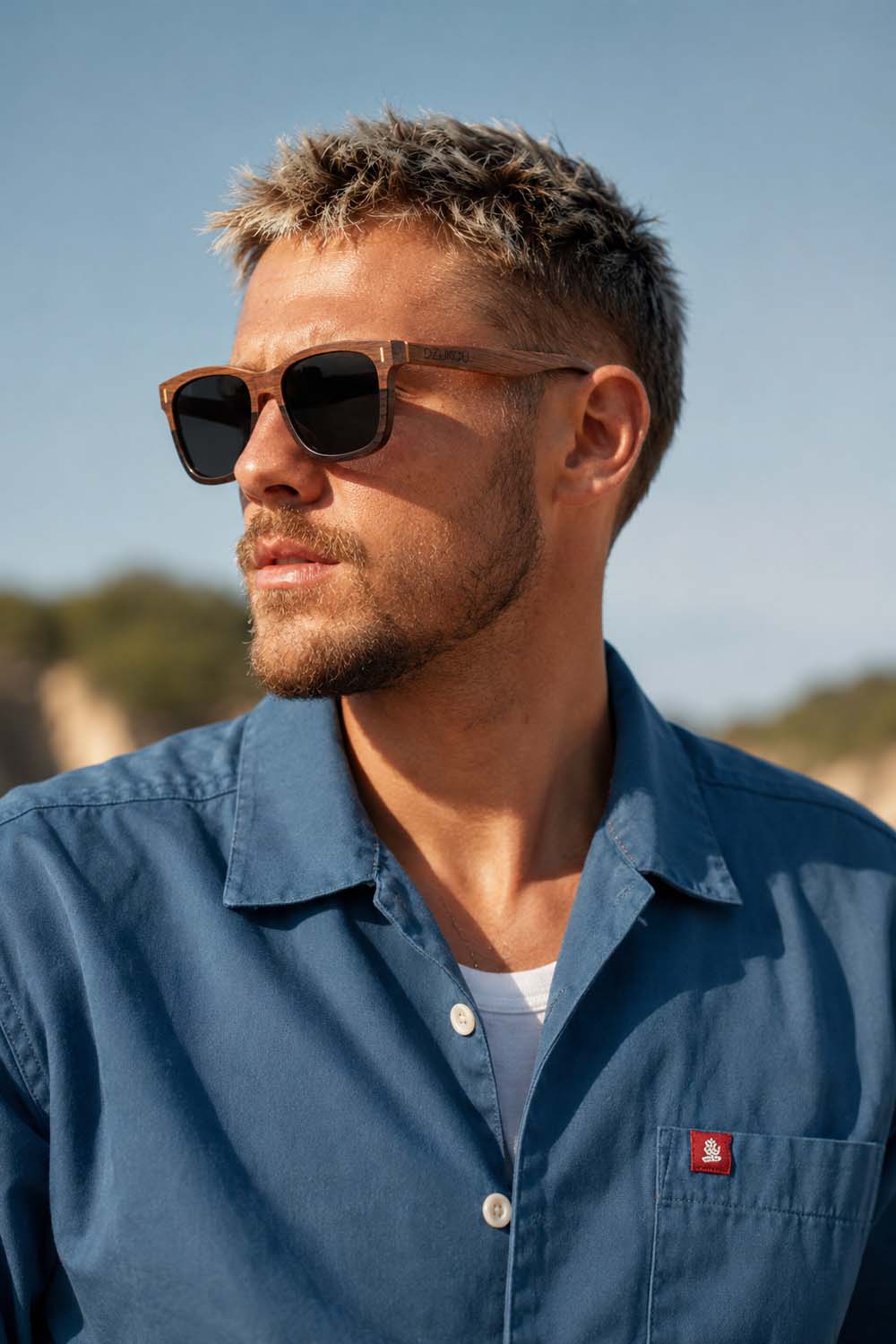 Tokyo Slate - Wooden Sunglasses for Men
